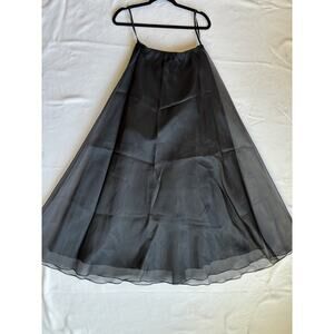 Vintage Y2K Alex Evenings Skirt Women 6 S Black Maxi Goth Witchy Christmas